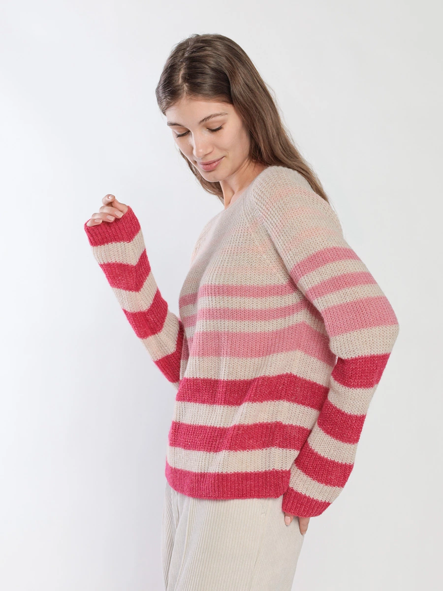 Джемпер в полоску из смесовой шерсти